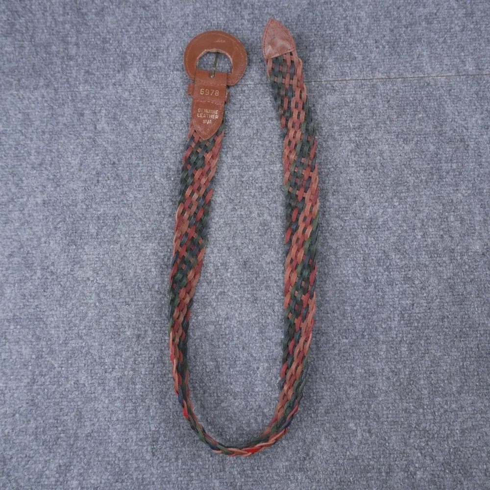 Braided Leather Belt Womens S/M 28